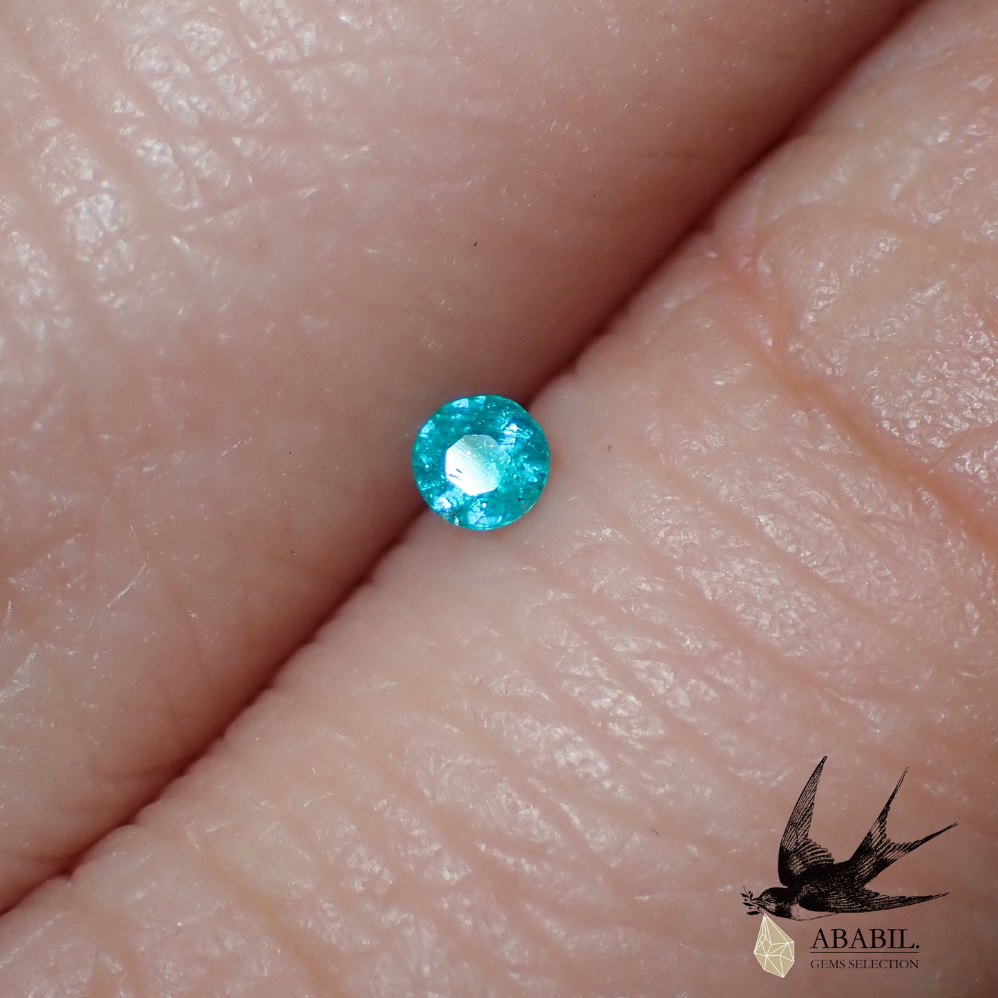 天然パライバトルマリン0.06ct【ブラジル】★ネオン感★蛍光色★