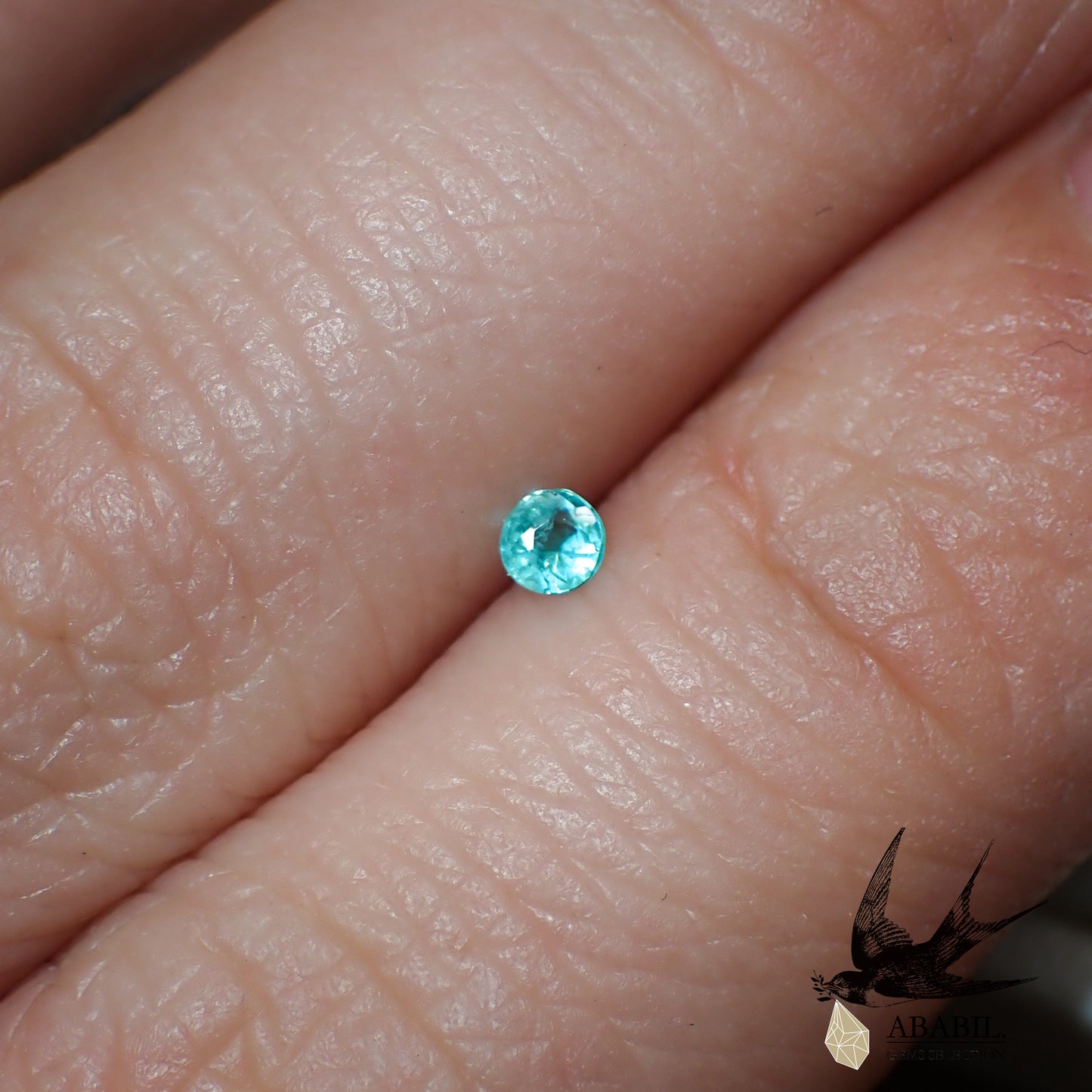 天然パライバトルマリン0.05ct【ブラジル】★透明感ティファニーブルー★