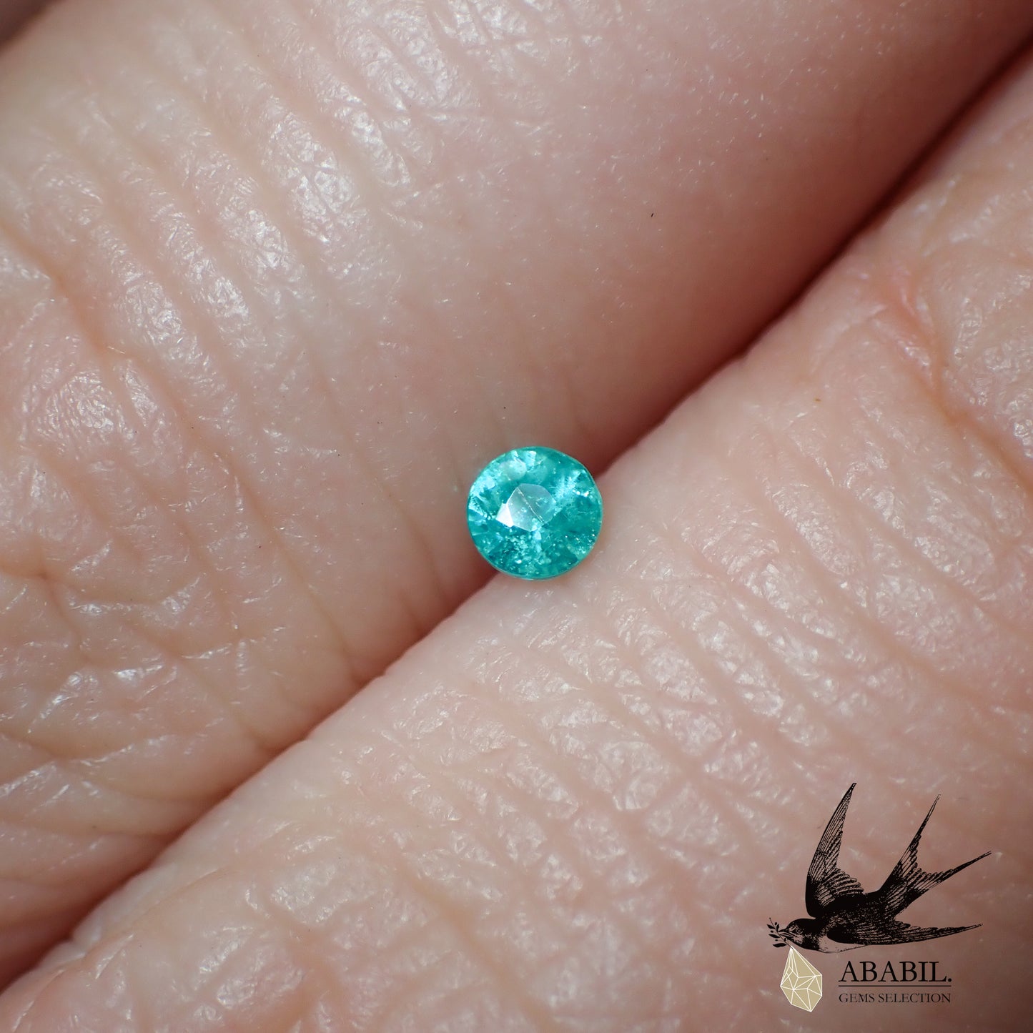 天然パライバトルマリン0.07ct【ブラジル】★透明感★ネオン感★蛍光色★