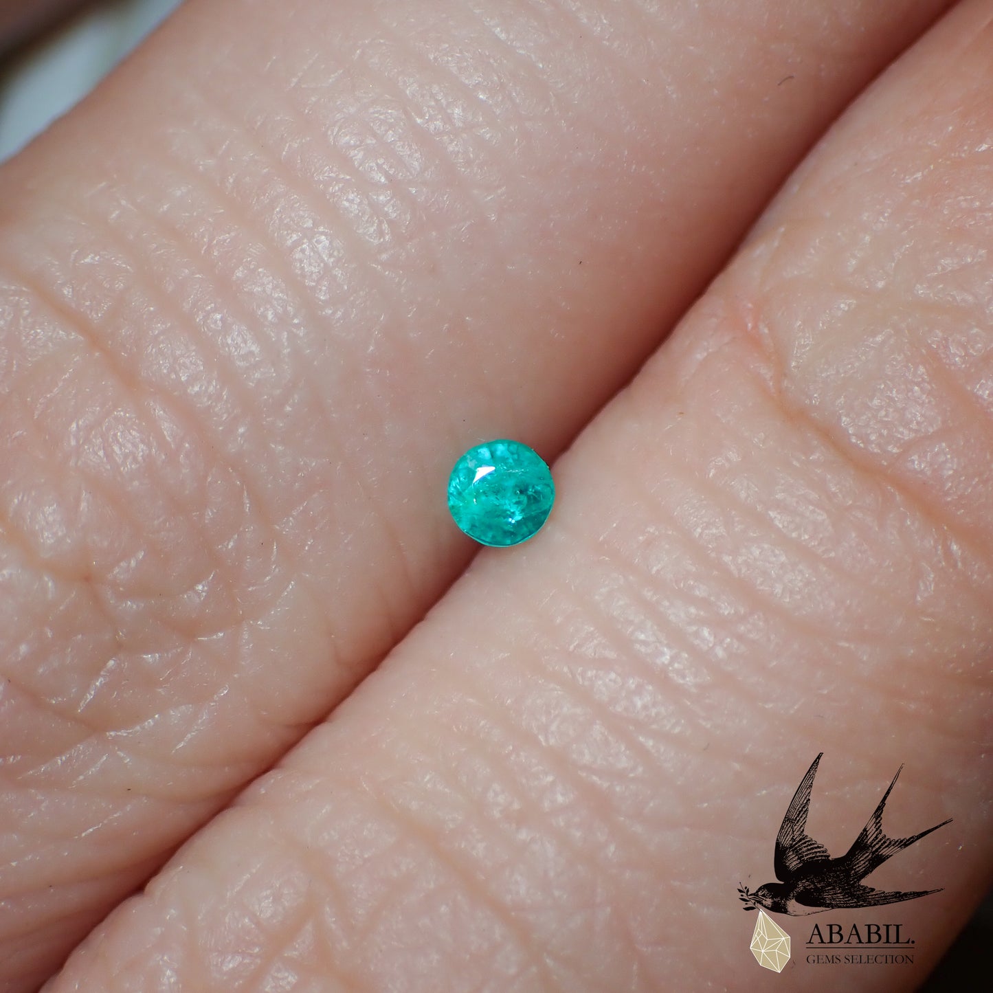 天然パライバトルマリン0.07ct【ブラジル】★透明感★ネオン感★蛍光色★