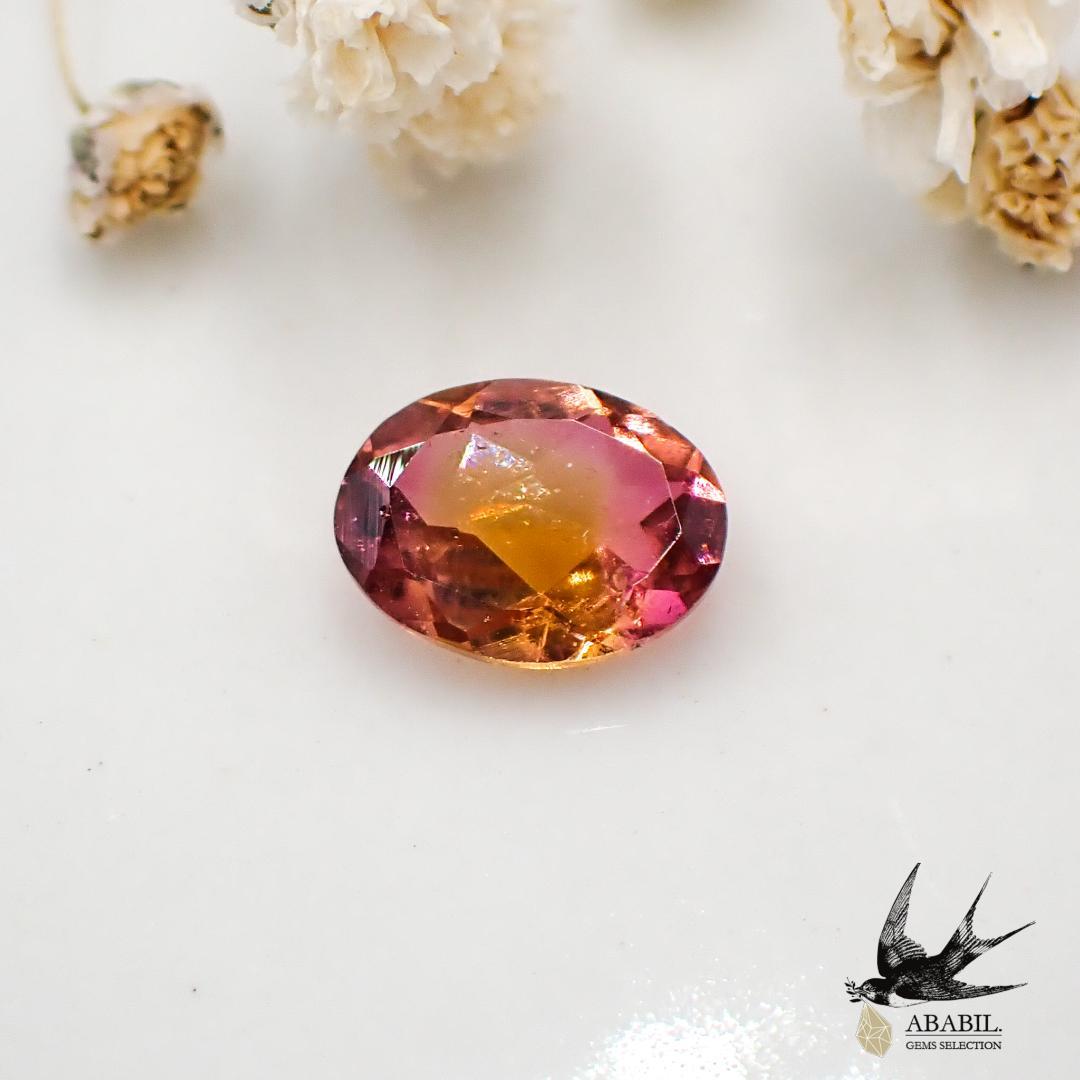 天然バイカラートルマリン 0.587ct【アフガニスタン】☆バイカラー☆