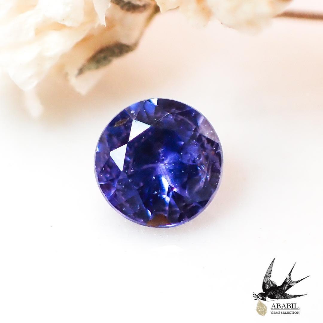 天然バイカラーサファイア0.13ct【タンザニア】☆星雲のような色味 