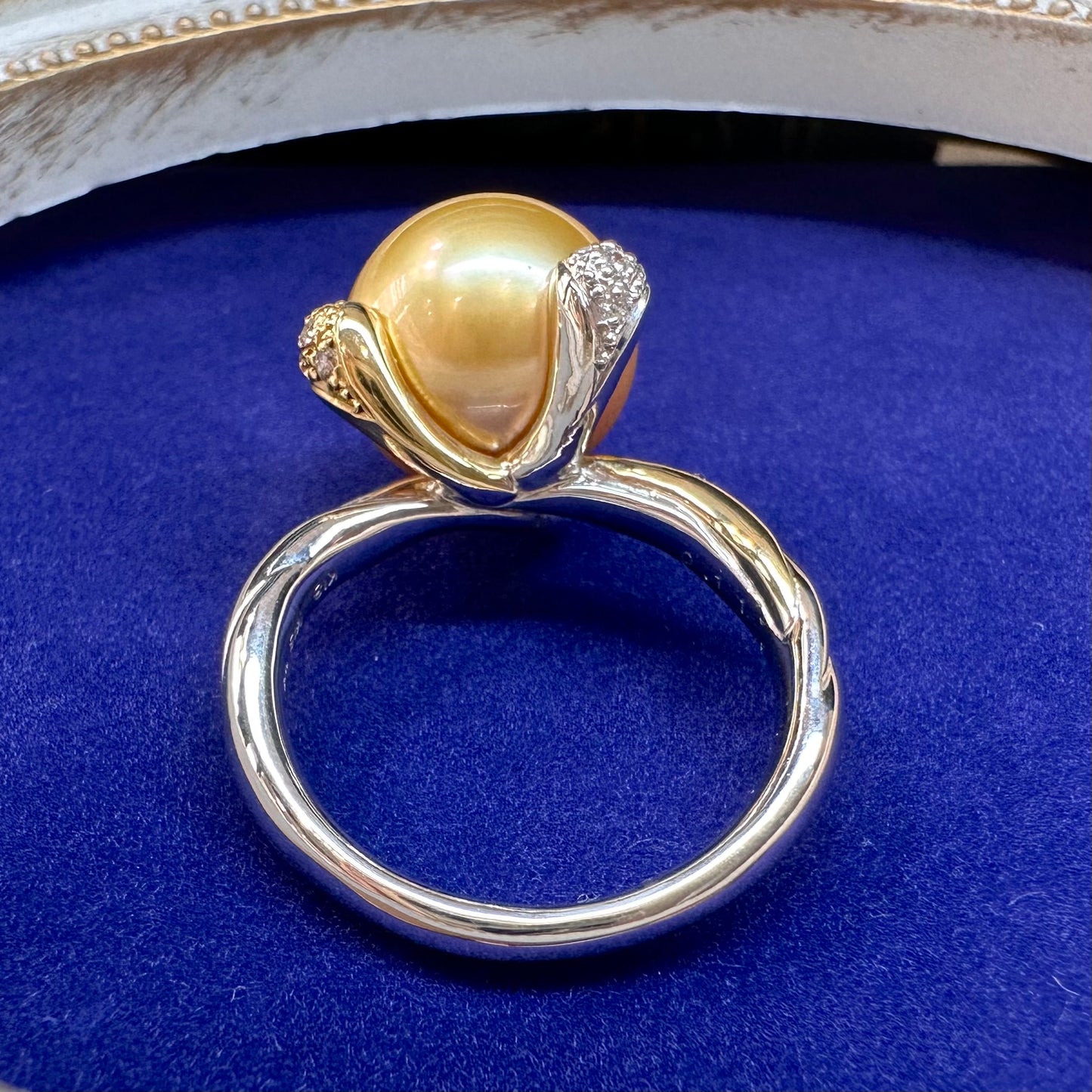 【K18】南洋パール 11.8mm リング