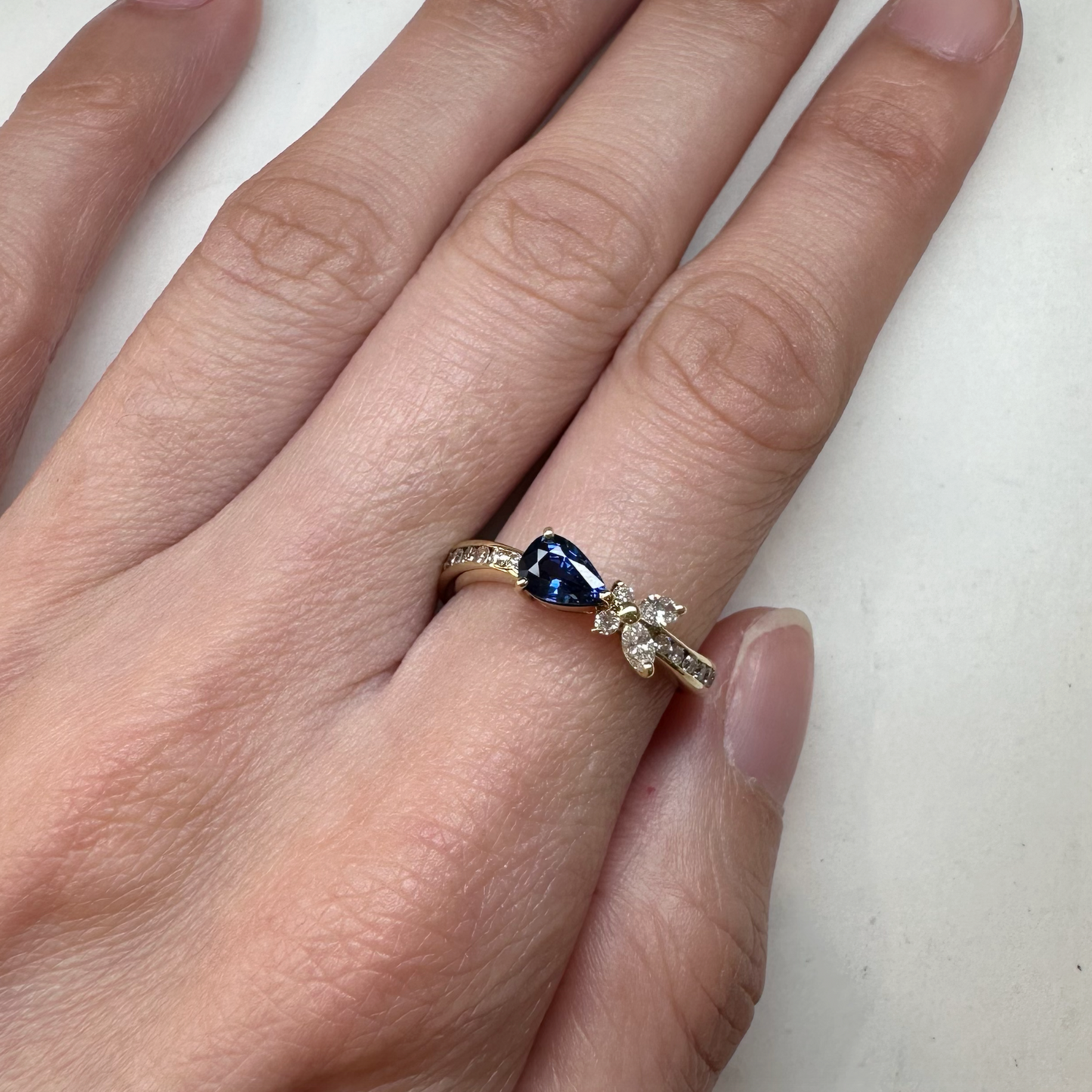 【K18】サファイア 0.54ct リング