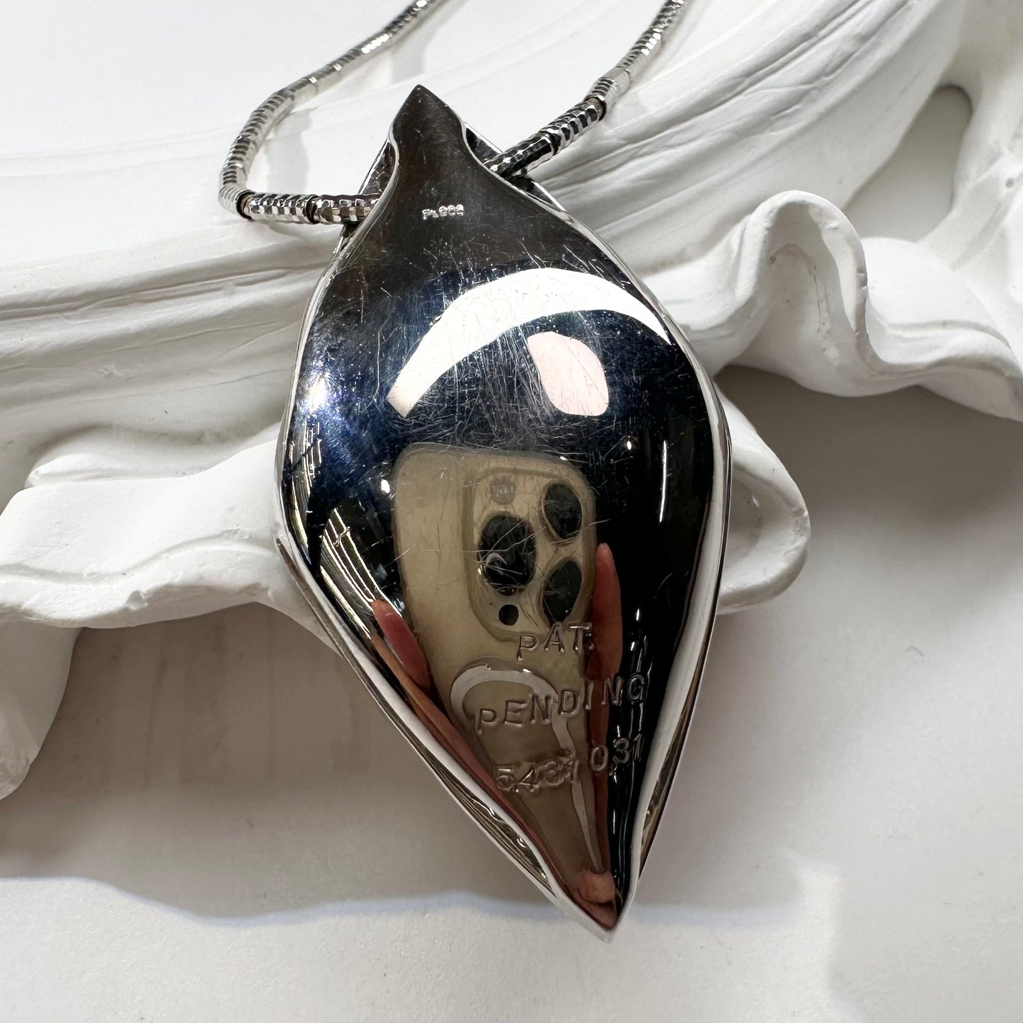 【美品】PT900 アクアマリン 5.43ct ネックレス