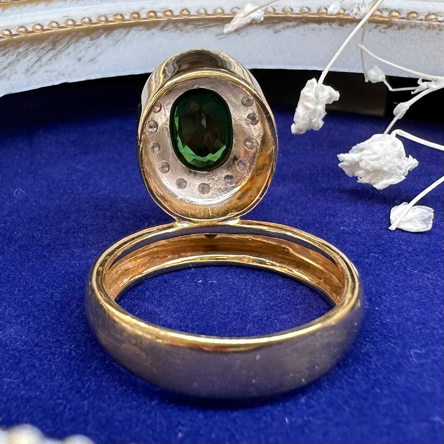 【K18】ツァボライト 1.20ct リング ヴィンテージ