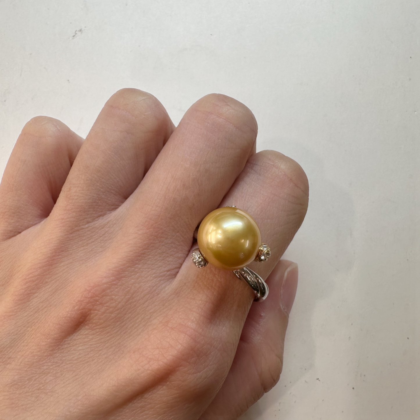 【K18】南洋パール 11.8mm リング