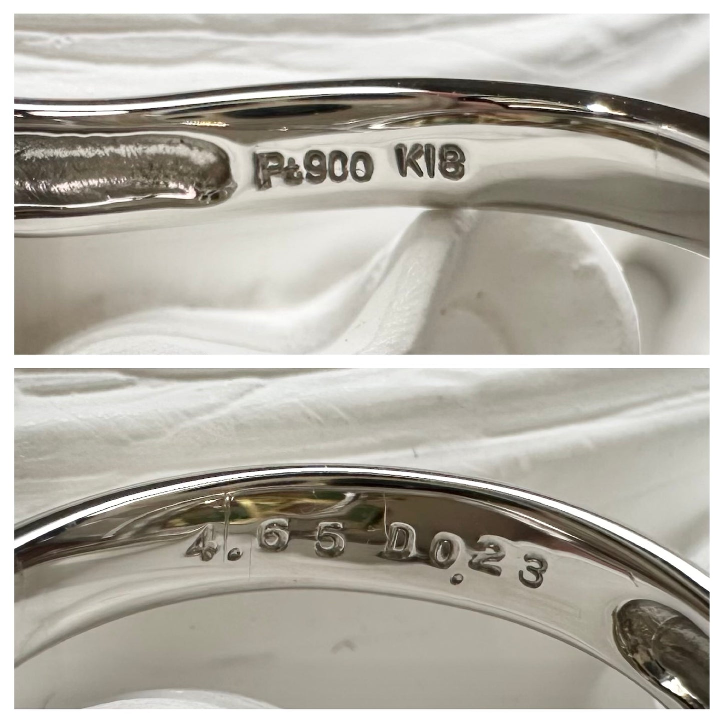 【美品】PT900/K18 トルマリン 4.65ct デザインリング