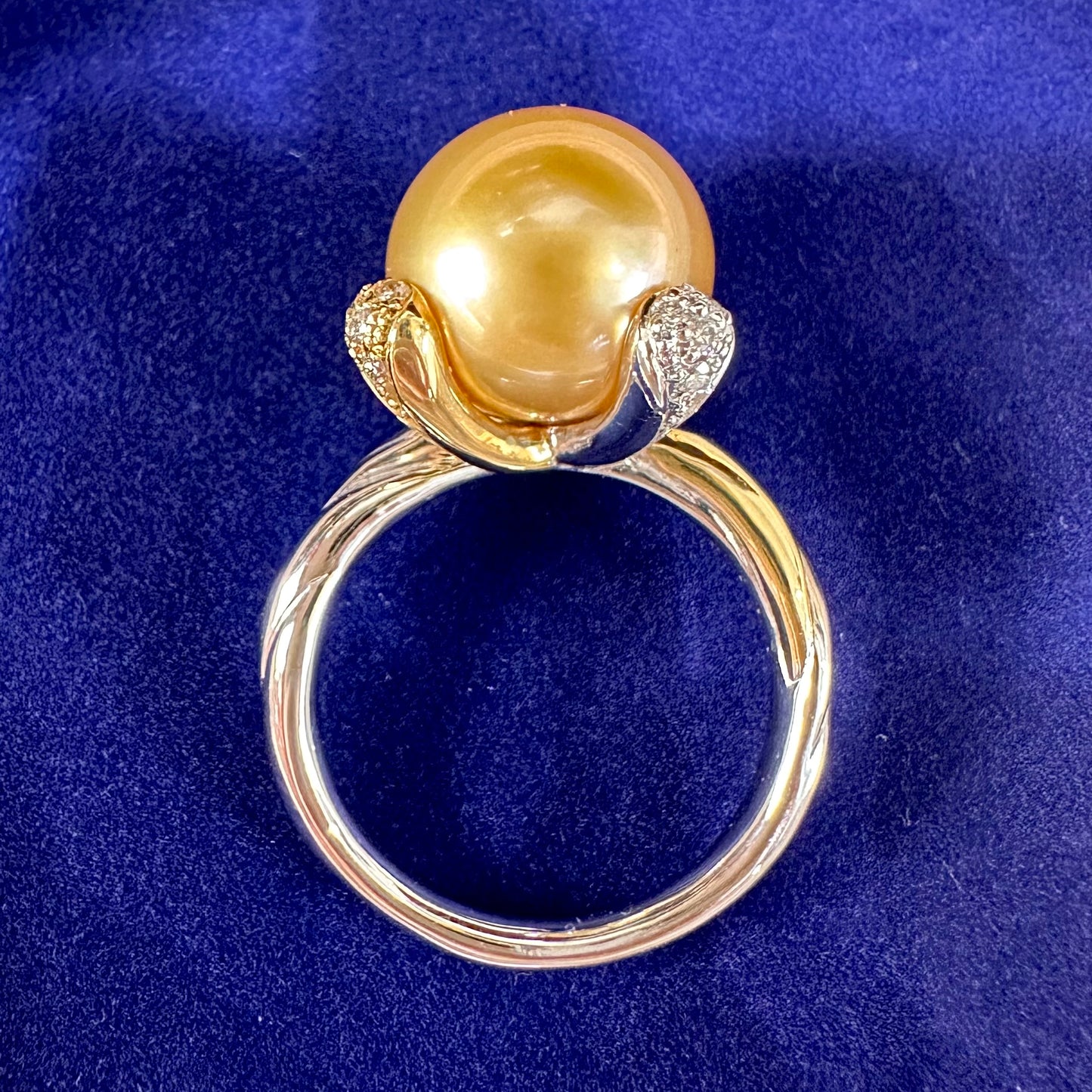 【K18】南洋パール 11.8mm リング