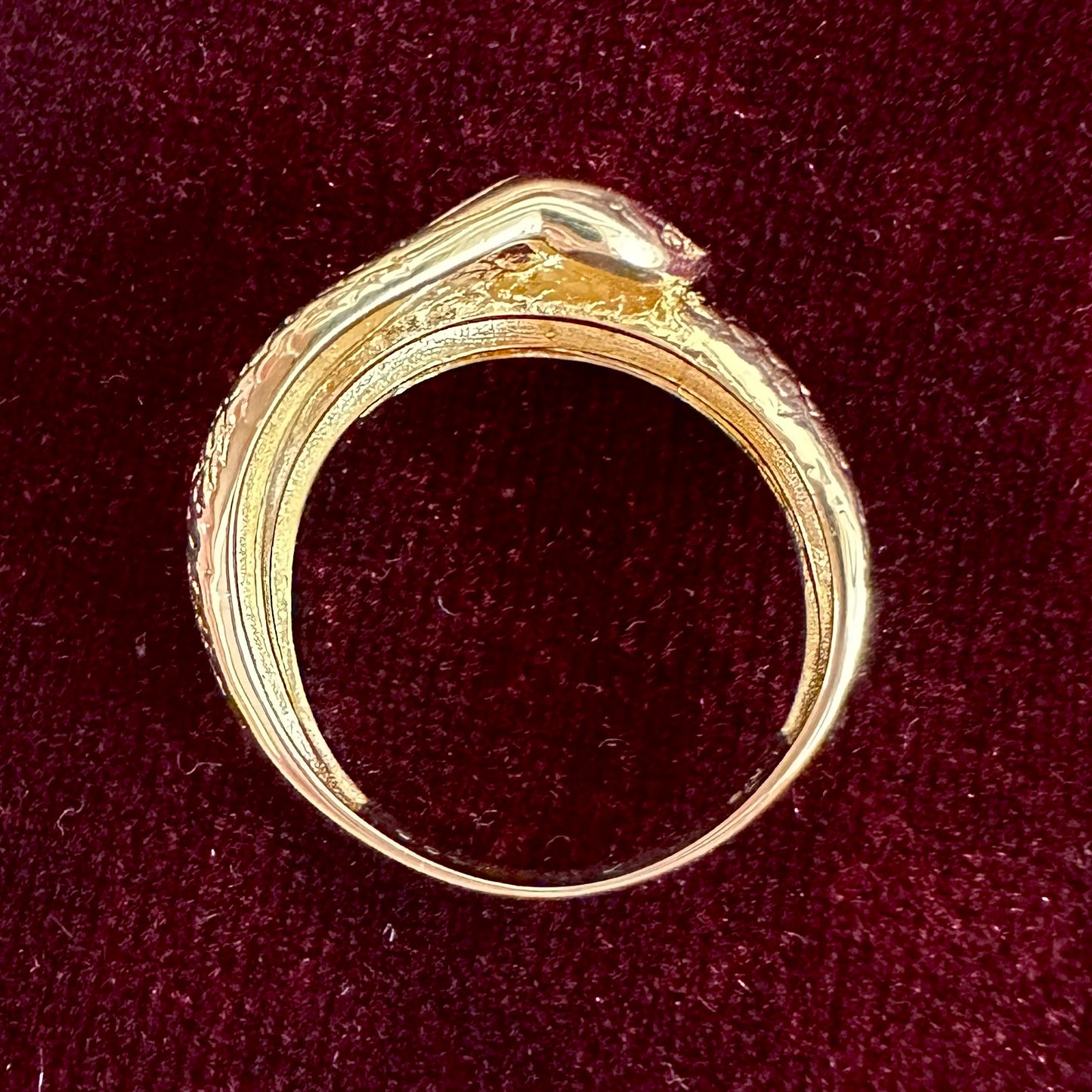 【K18】ダイヤモンド0.01ct リング スネークモチーフ