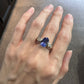 【美品】K18/PT900 タンザナイト3.49ct リング ダイヤ デザイン