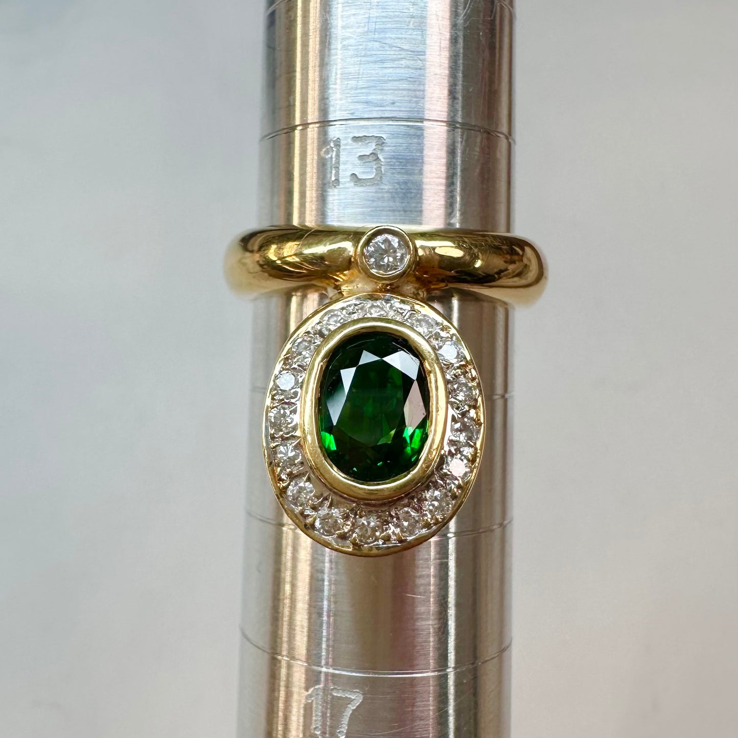 【K18】ツァボライト 1.20ct リング ヴィンテージ