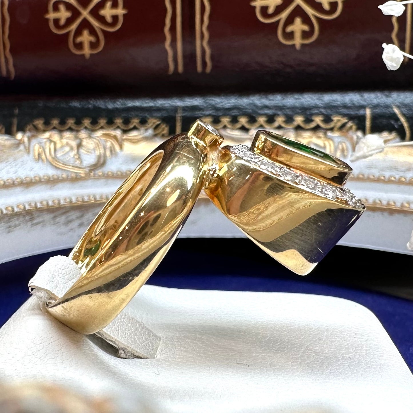 【K18】ツァボライト 1.20ct リング ヴィンテージ