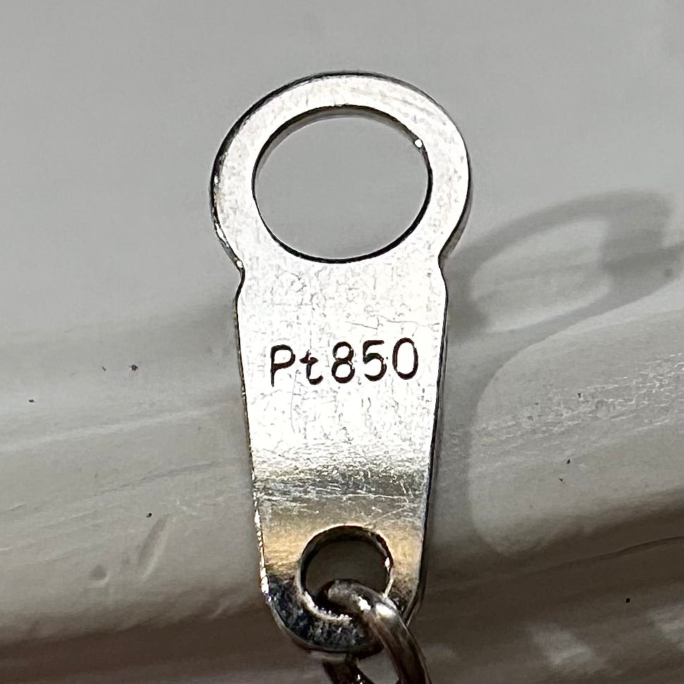 【美品】PT900 アクアマリン 5.43ct ネックレス