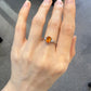 【美品】PT900 スペサルティンガーネットリング 1.22ct x ダイヤ