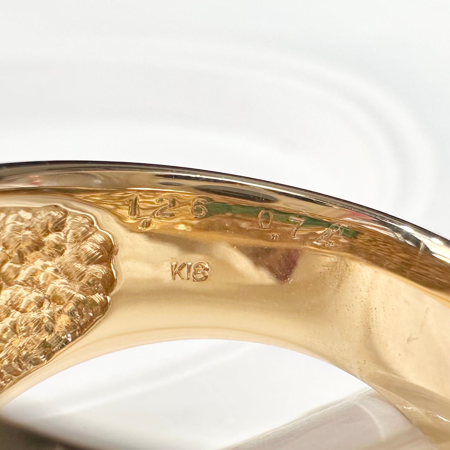 【K18】NO OIL エメラルド1.26ct リング