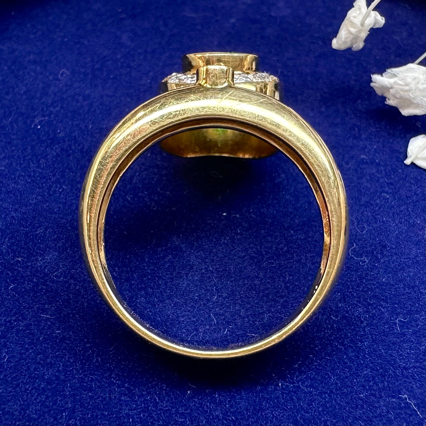 【K18】ツァボライト 1.20ct リング ヴィンテージ