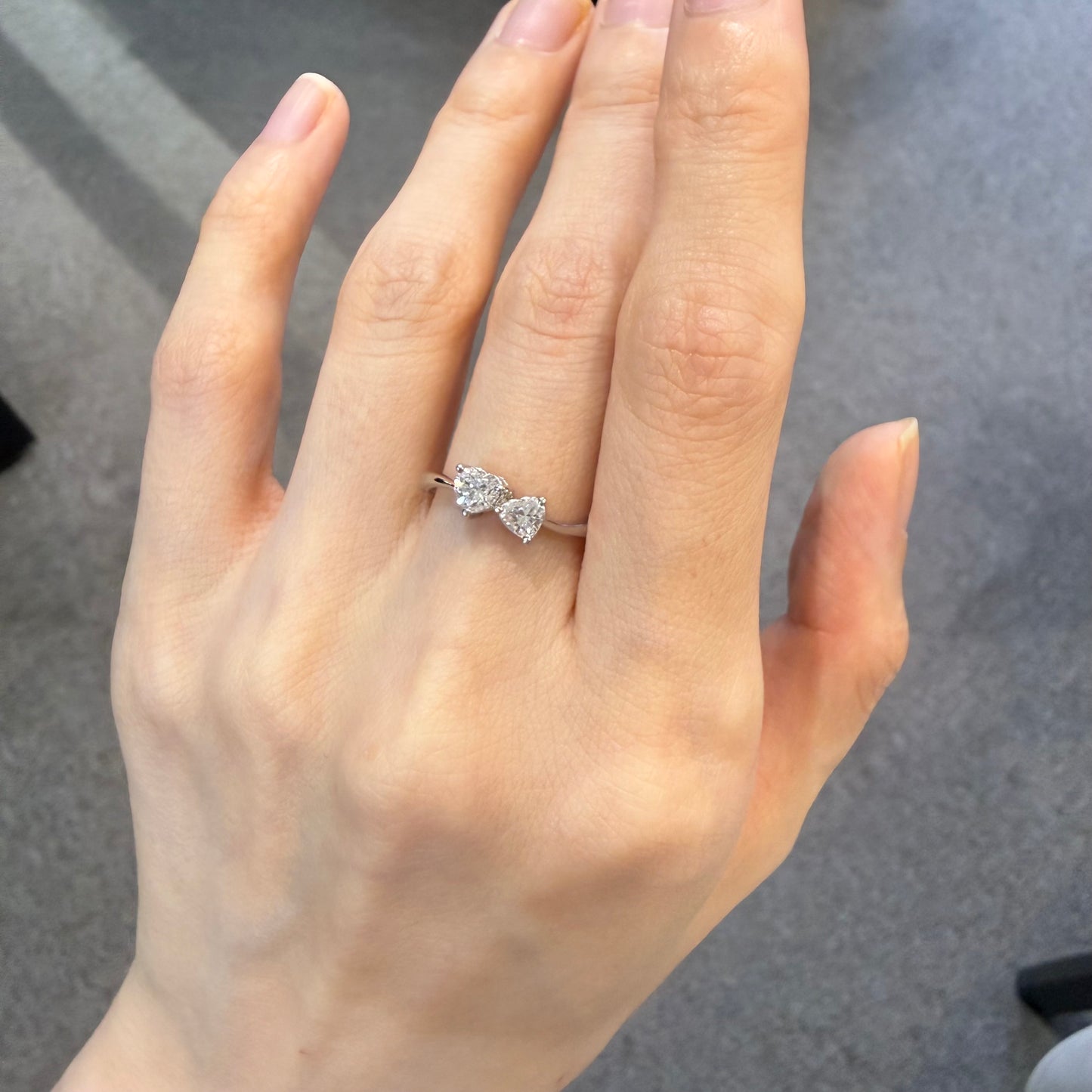 【美品】PT900 ダイヤモンド0.57ct リング ハート形