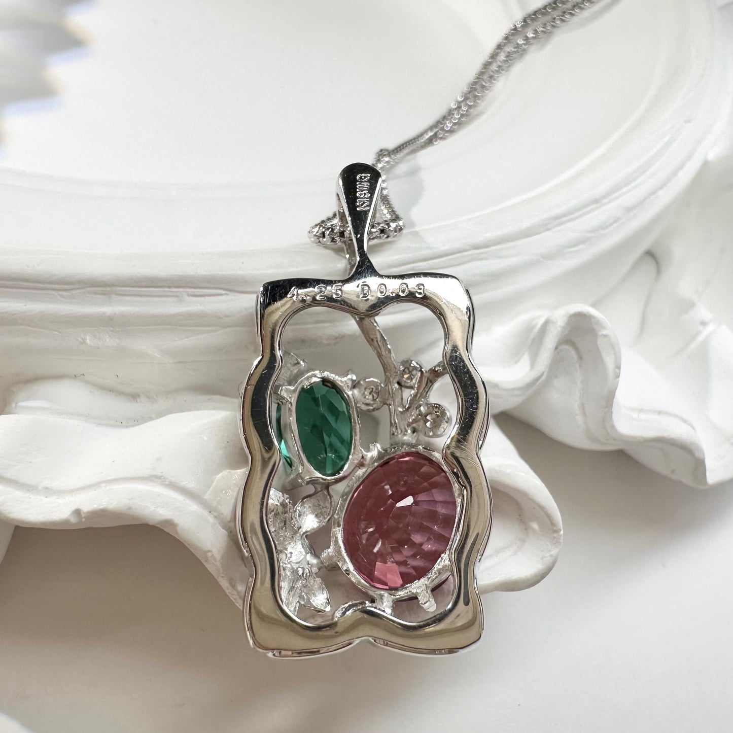 【K18】トルマリン 4.25ct マルチカラーデザイン ネックレス