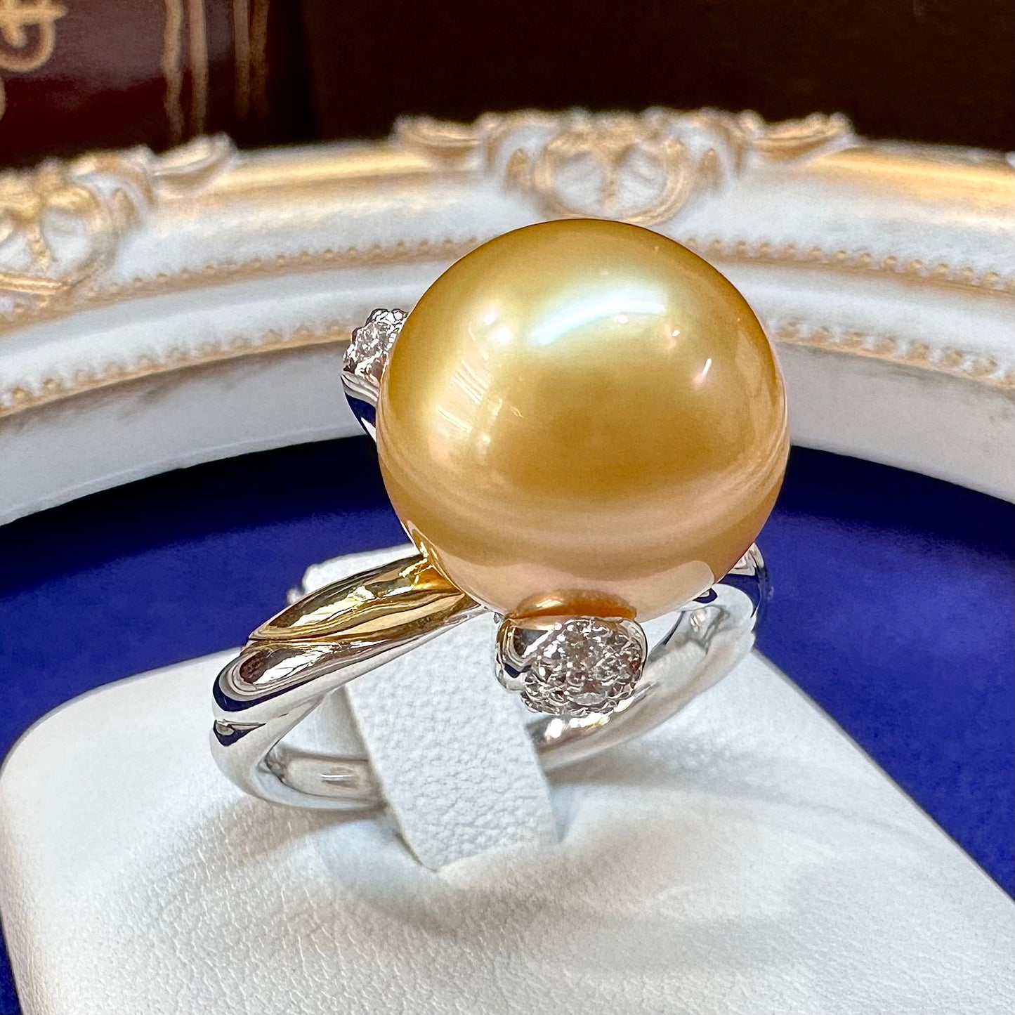 【K18】南洋パール 11.8mm リング