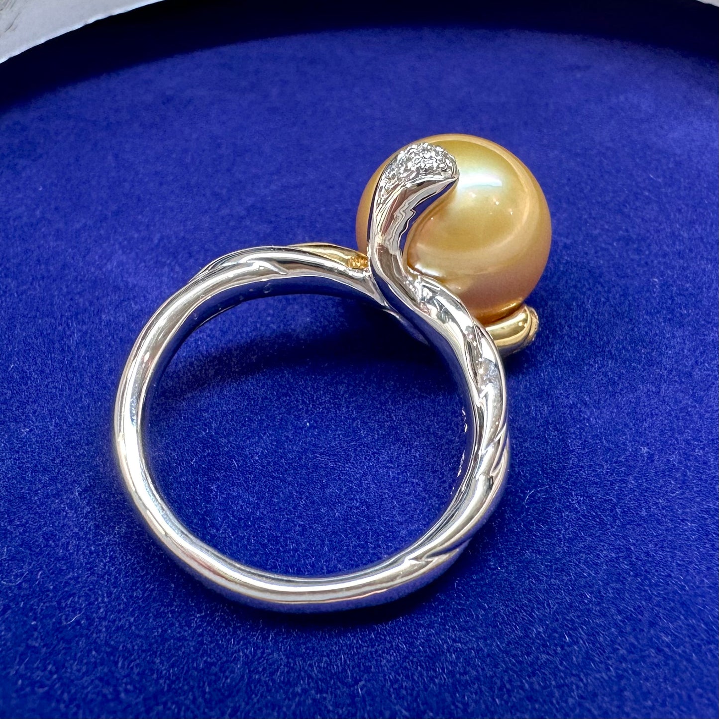 【K18】南洋パール 11.8mm リング