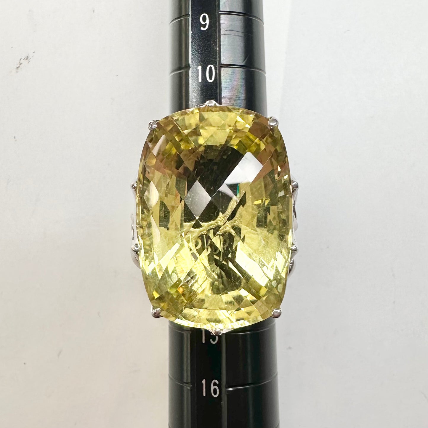【K18】イエロークォーツ 55.33ct 超大粒 存在感抜群 リング