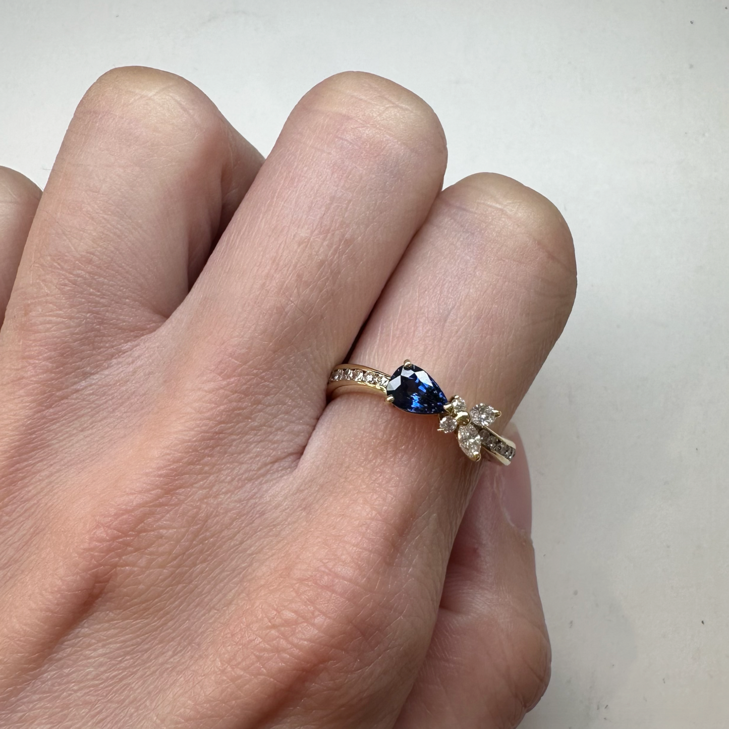 【K18】サファイア 0.54ct リング