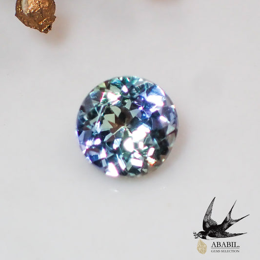 Natural bicolor tanzanite 0.792ct [Tanzania] Multicolor gemstone 