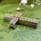 【K18】ダイヤモンド0.32ct*2 ペンダント 十字