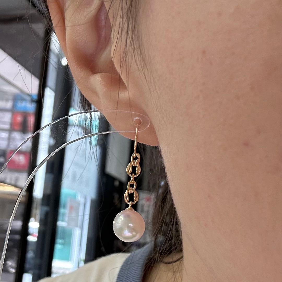 【K18】アコヤパール ピアス 8mm