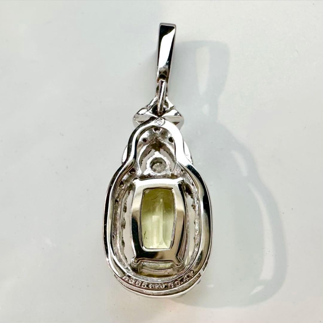 PT900 ゾイサイト1.365ct ダイヤモンドペンダント 希少石 レディース