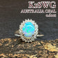 【K18WG】オーストラリア産オパール 0.60ct ダイヤモンド取巻きリング