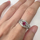 PT900 レッドベリル ダイヤモンド リング 0.166ct