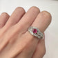 PT900 レッドベリル ダイヤモンド リング 0.166ct