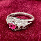 PT900 レッドベリル ダイヤモンド リング 0.166ct