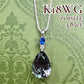K18WG ペアシェイプ ゾイサイト ハウイナイト ネックレス 3.85ct