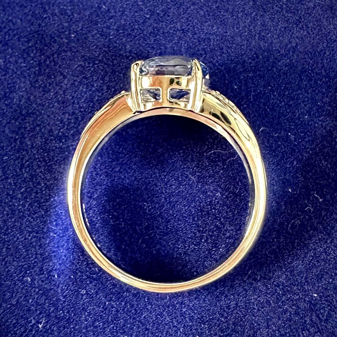 【NO HEAT】PT900 サファイア1.87ct リング
