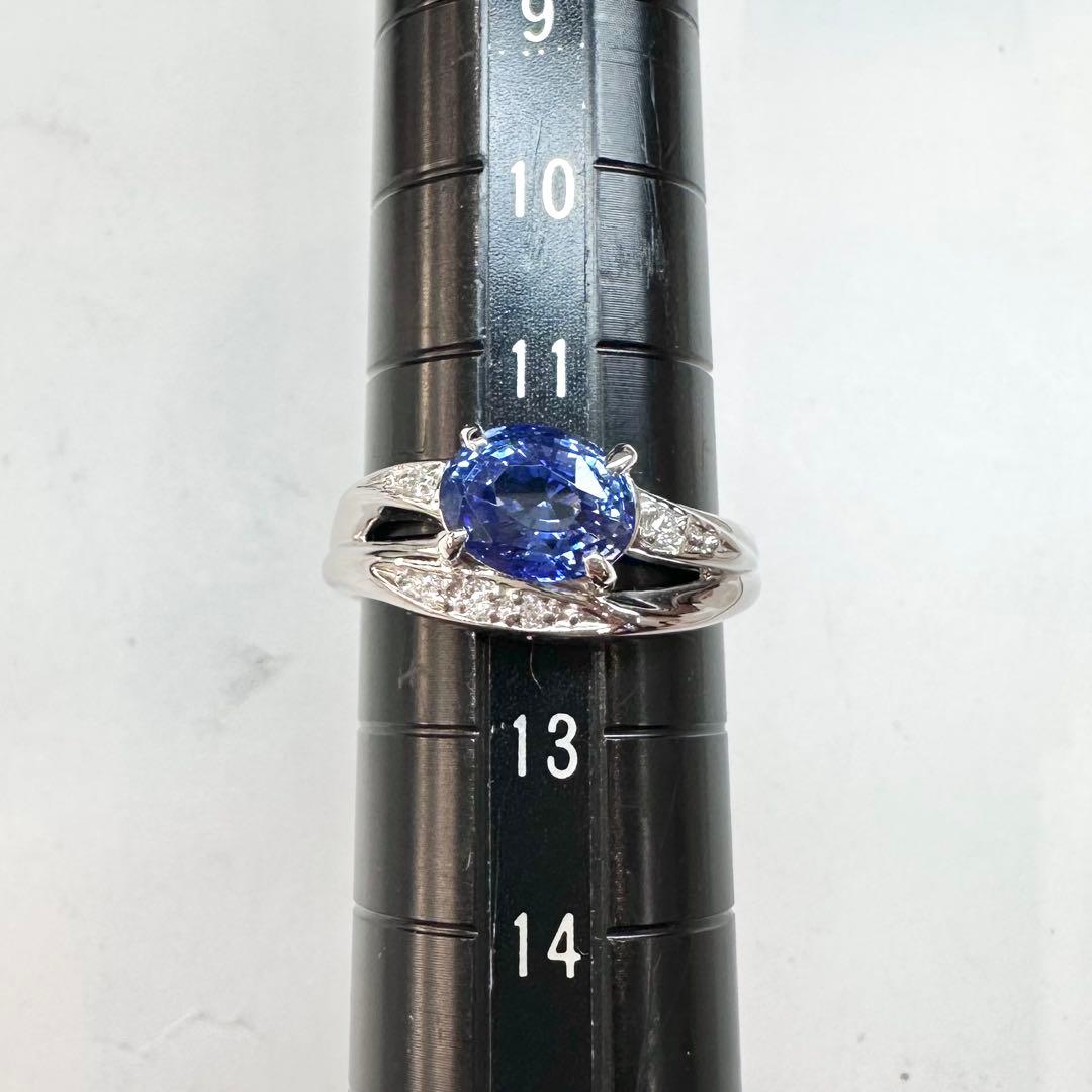 【NO HEAT】PT900 サファイア1.87ct リング