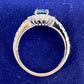 PT950 アクアマリン0.88ct ダイヤモンドリング