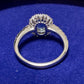 PT950 アクアマリン0.88ct ダイヤモンドリング