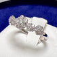K18WG ダイヤモンド リング 0.5ct フラワーモチーフ