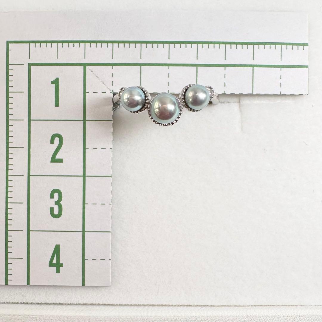 【美品】PT900 アコヤ真珠 3.5-4.5mm リング