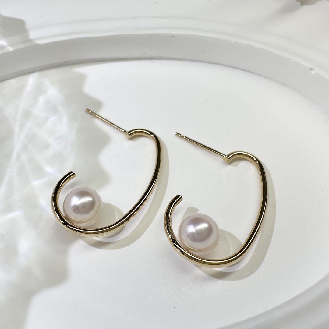 【新品】Pt900 アコヤパール5.5-6.0mm ピアス 真珠