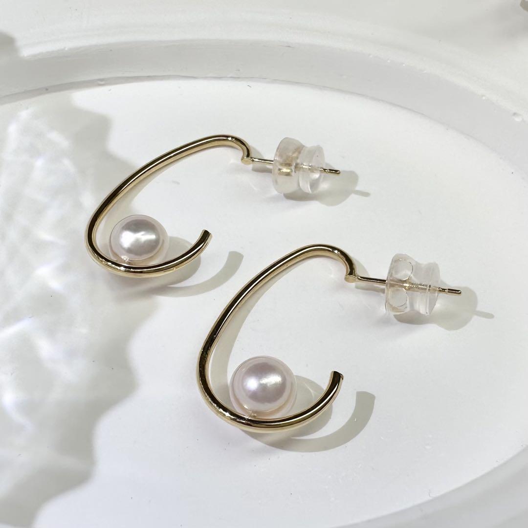 【新品】Pt900 アコヤパール5.5-6.0mm ピアス 真珠