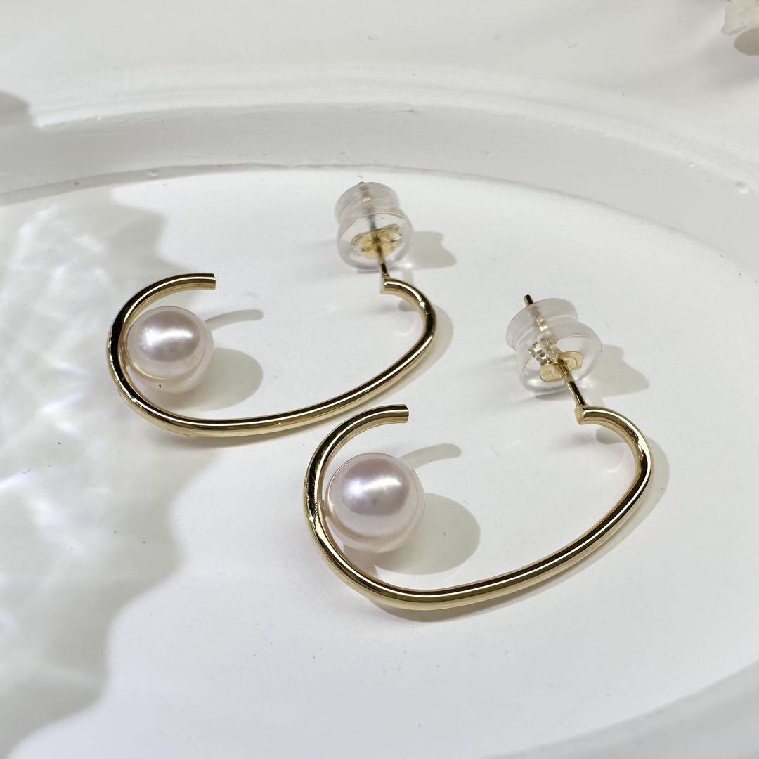 【新品】Pt900 アコヤパール5.5-6.0mm ピアス 真珠