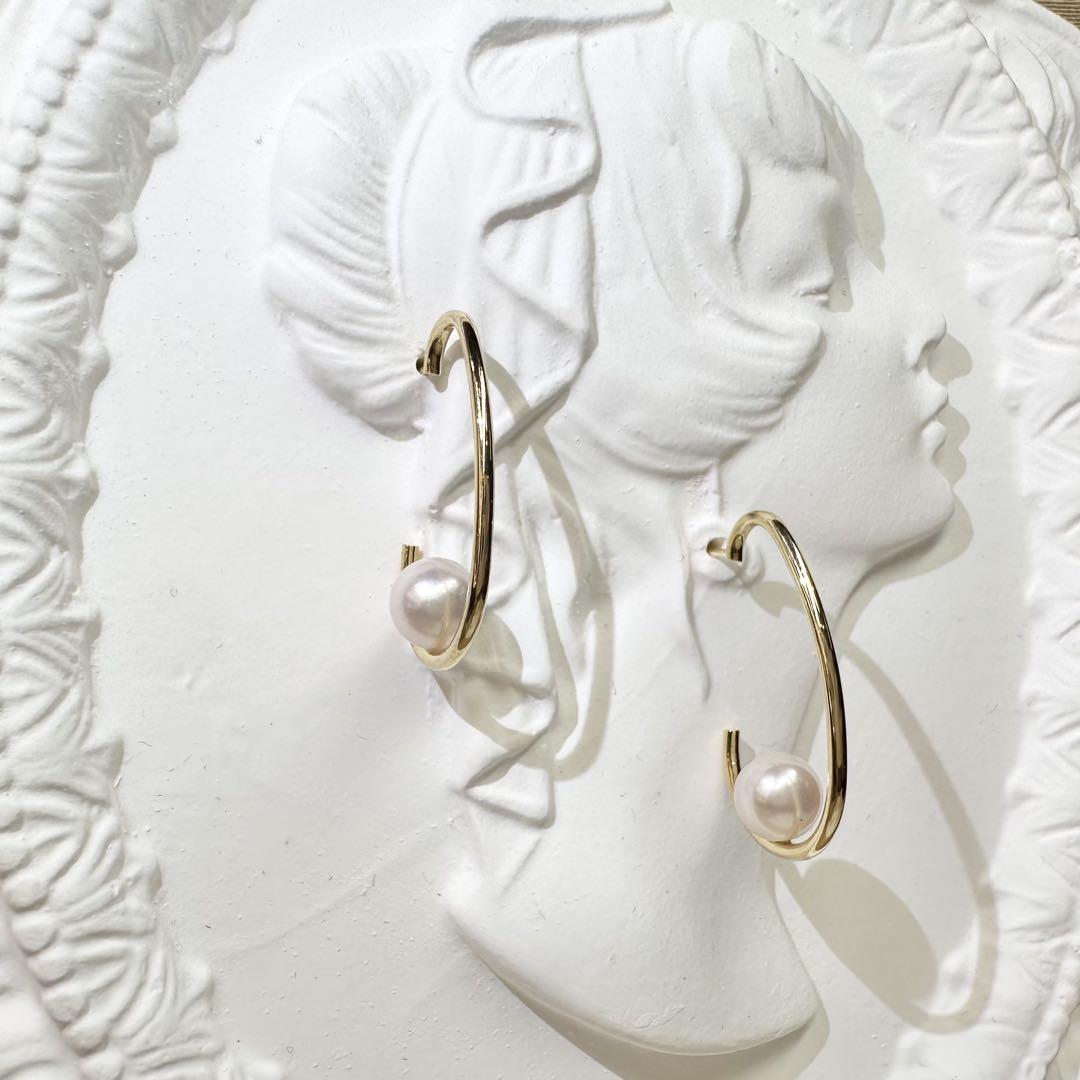 【新品】Pt900 アコヤパール5.5-6.0mm ピアス 真珠