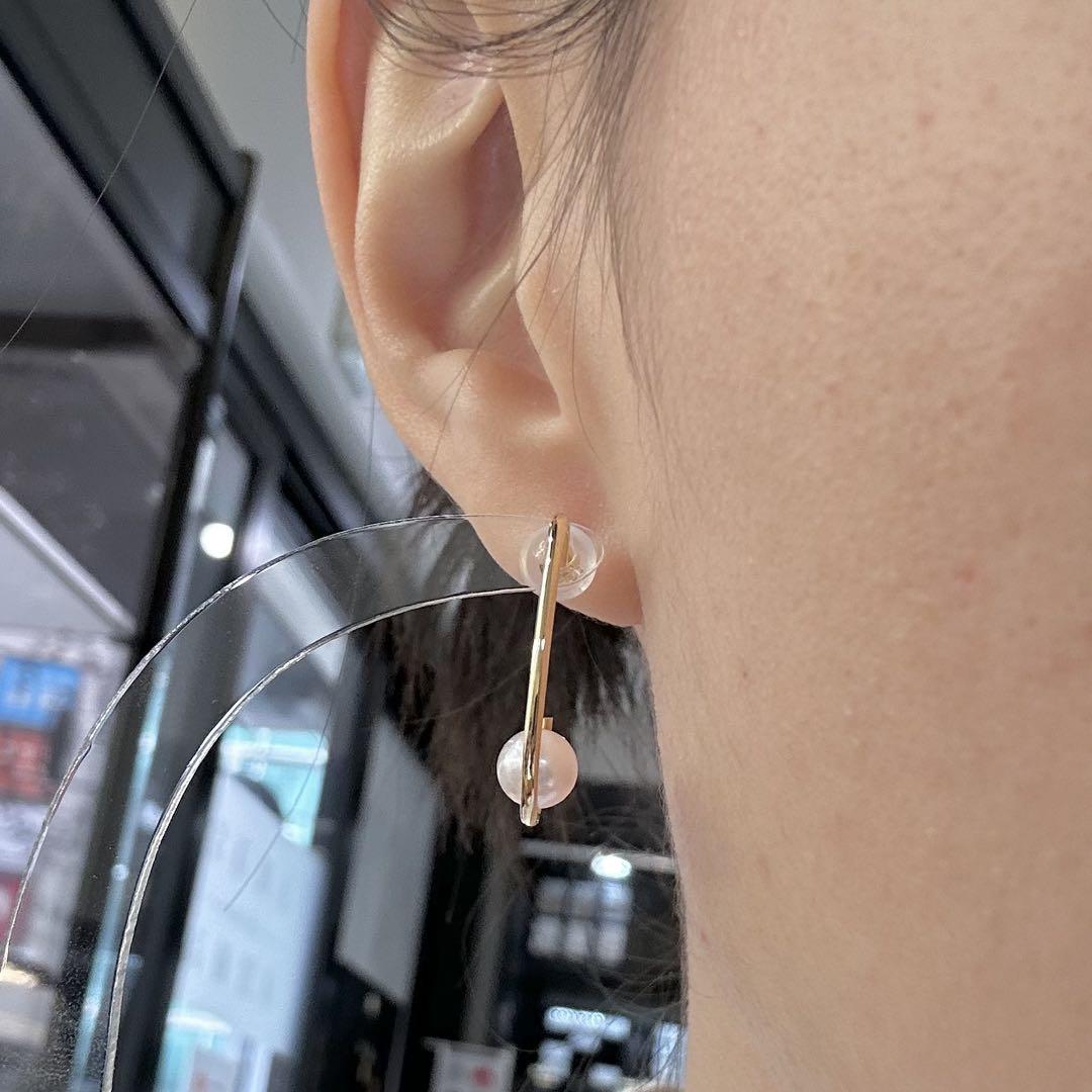 【新品】Pt900 アコヤパール5.5-6.0mm ピアス 真珠