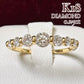 K18 ダイヤモンド リング 0.25ct グラデーション デザイン