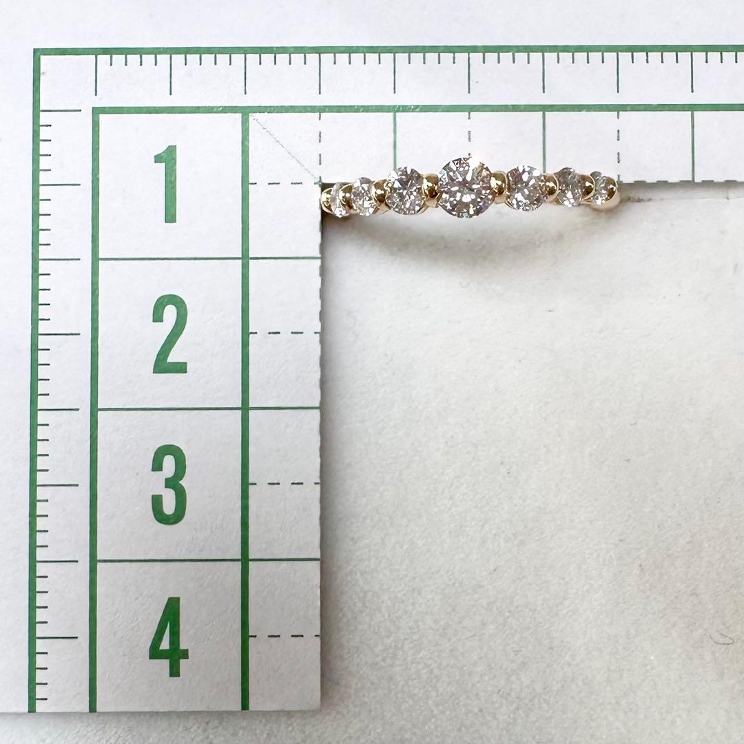 K18 ダイヤモンド リング 0.25ct グラデーション デザイン