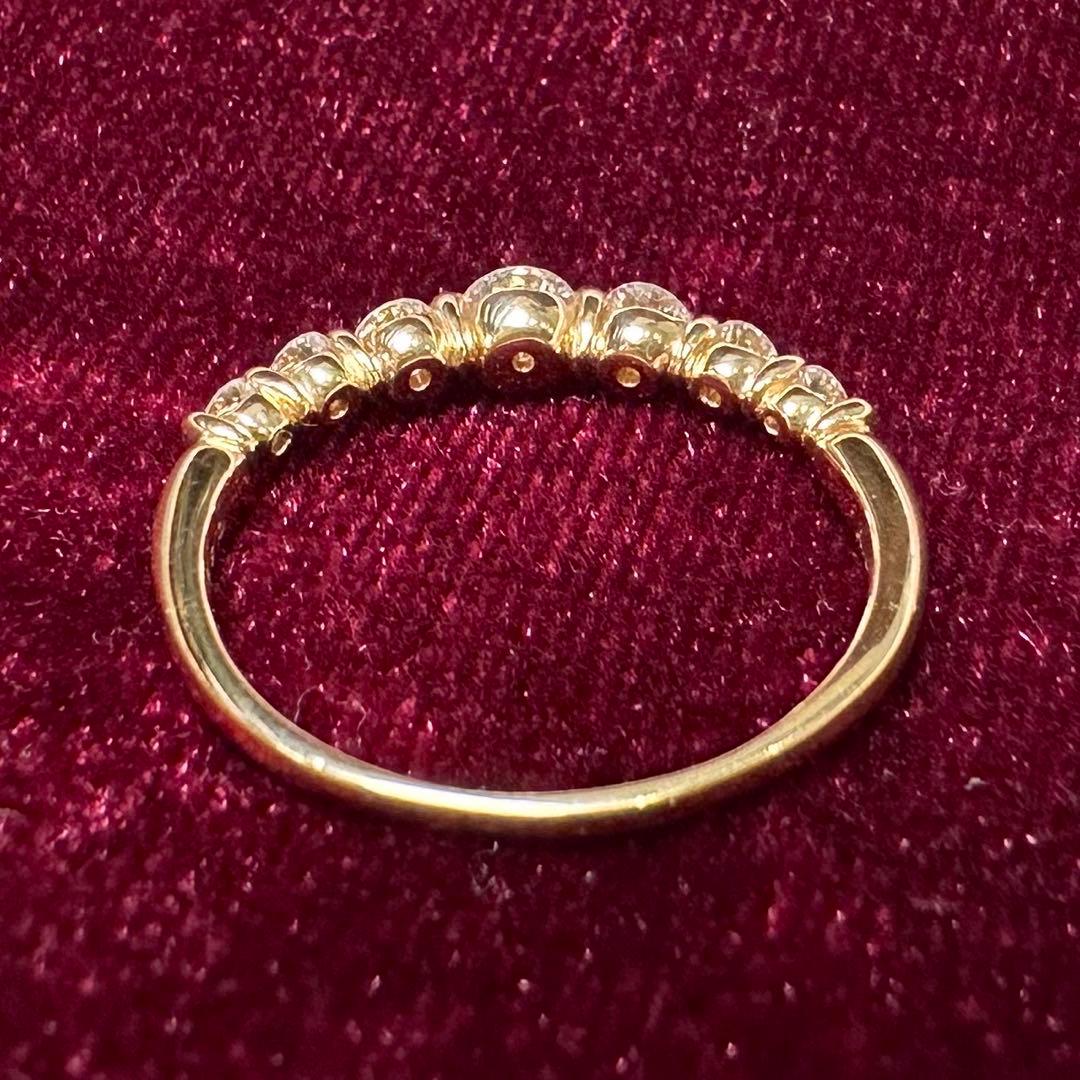 K18 ダイヤモンド リング 0.25ct グラデーション デザイン